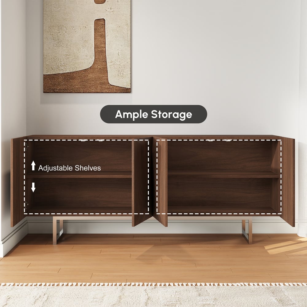 Armoire de cuisine moderne en noyer et argent de 1803 mm avec étagères réglables image de fenêtre