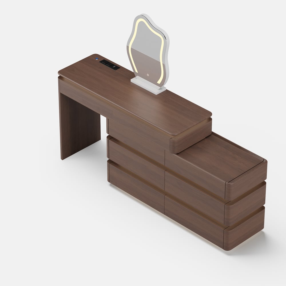 Lumio 1200mm Smart Makeup Vanity Retractable Dressing Table with Mirror & Lights window image