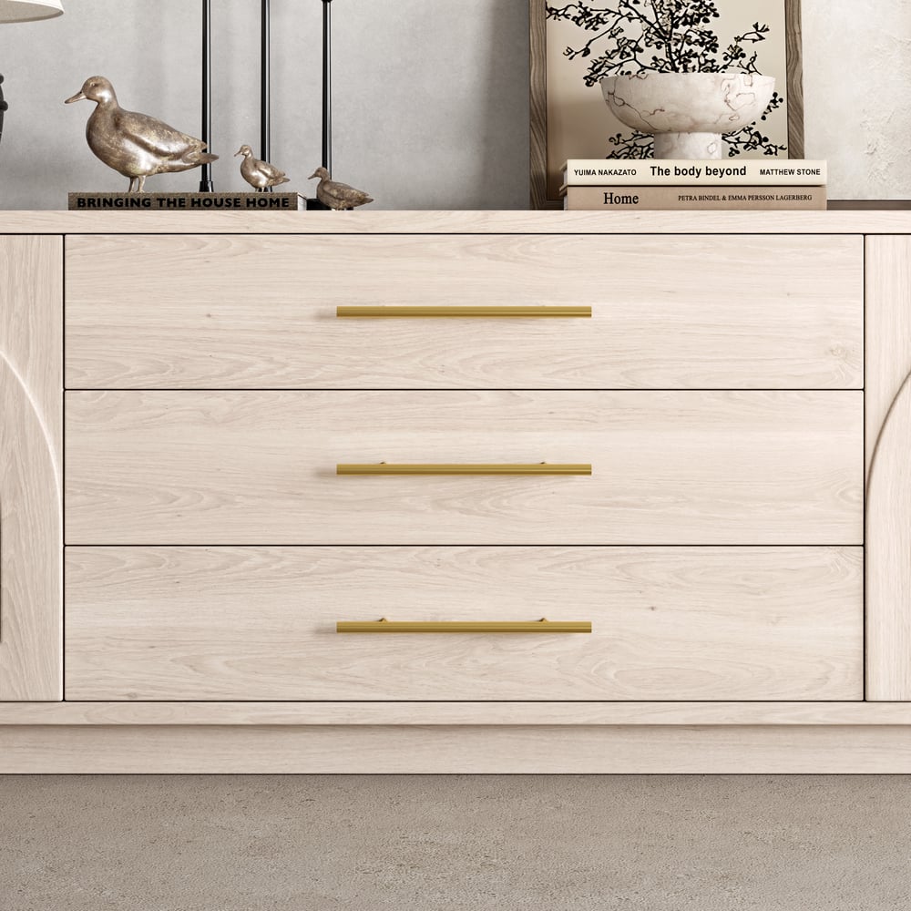 Arune 2030mm Łukowe szklane drzwi stojak telewizyjny ze schowkiem i diodą LED obraz okna