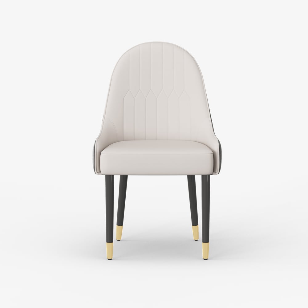 Dining Set 59" Sintered Stone Round Dining Table White & Gray with 6 Chairs window image