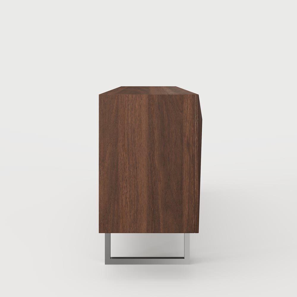 Armoire de cuisine moderne en noyer et argent de 1803 mm avec étagères réglables image de fenêtre