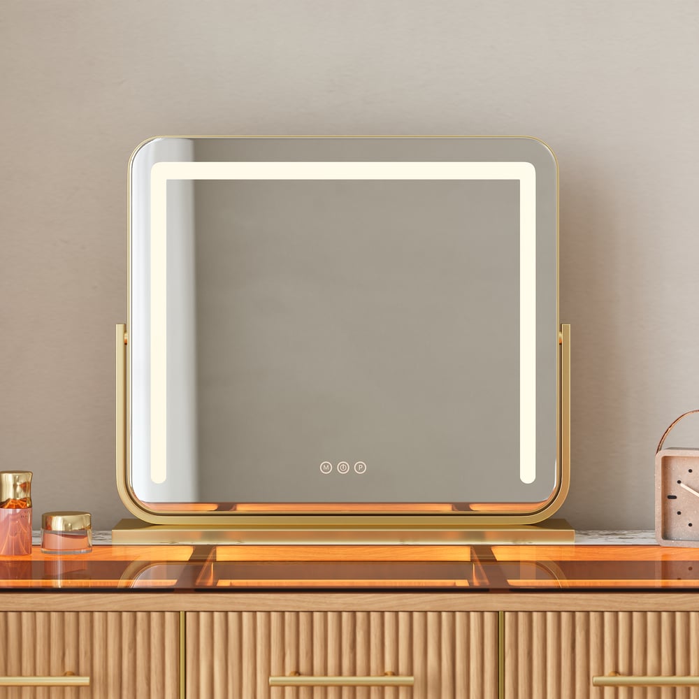 Conjunto de toucador de maquiagem com tampo de pedra sinterizada de vidro natural com espelho Imagem da janela