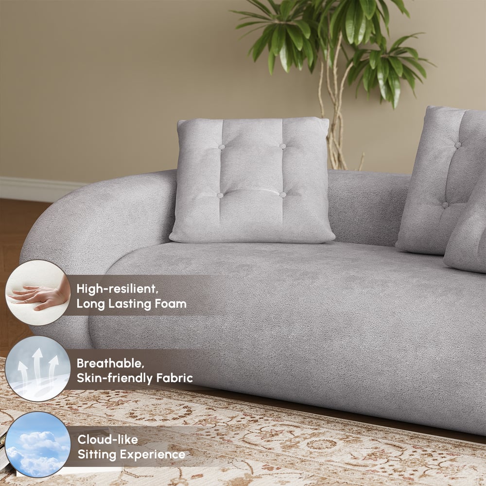 King 3-Seater Velvet Convertible Futon Sofa Bed window image