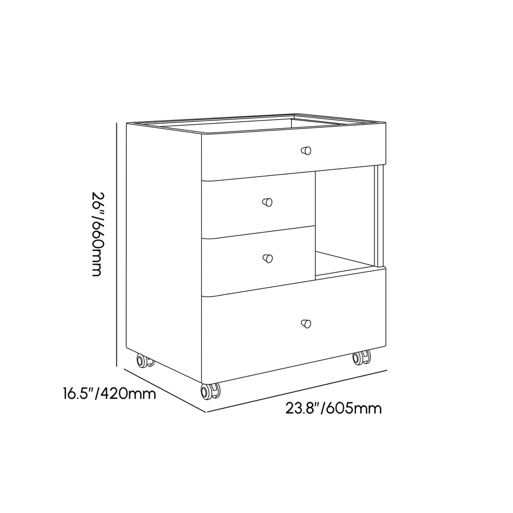 Saddle Leather Walk-In Closet Island Jewelry Dresser with Glass Top weights dimensions image