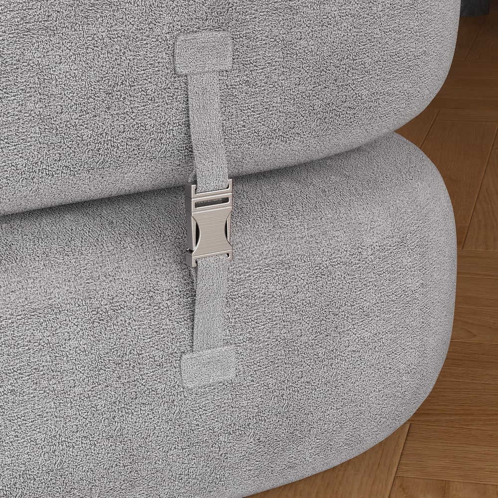 King 3-Seater Velvet Convertible Futon Sofa Bed window image