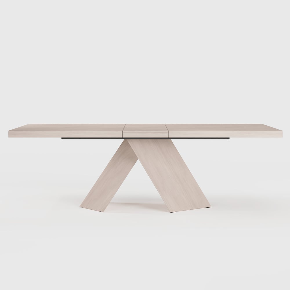 79''-94'' Farmhouse Extendable Whitewash Dining Table Seats 6-10 window image