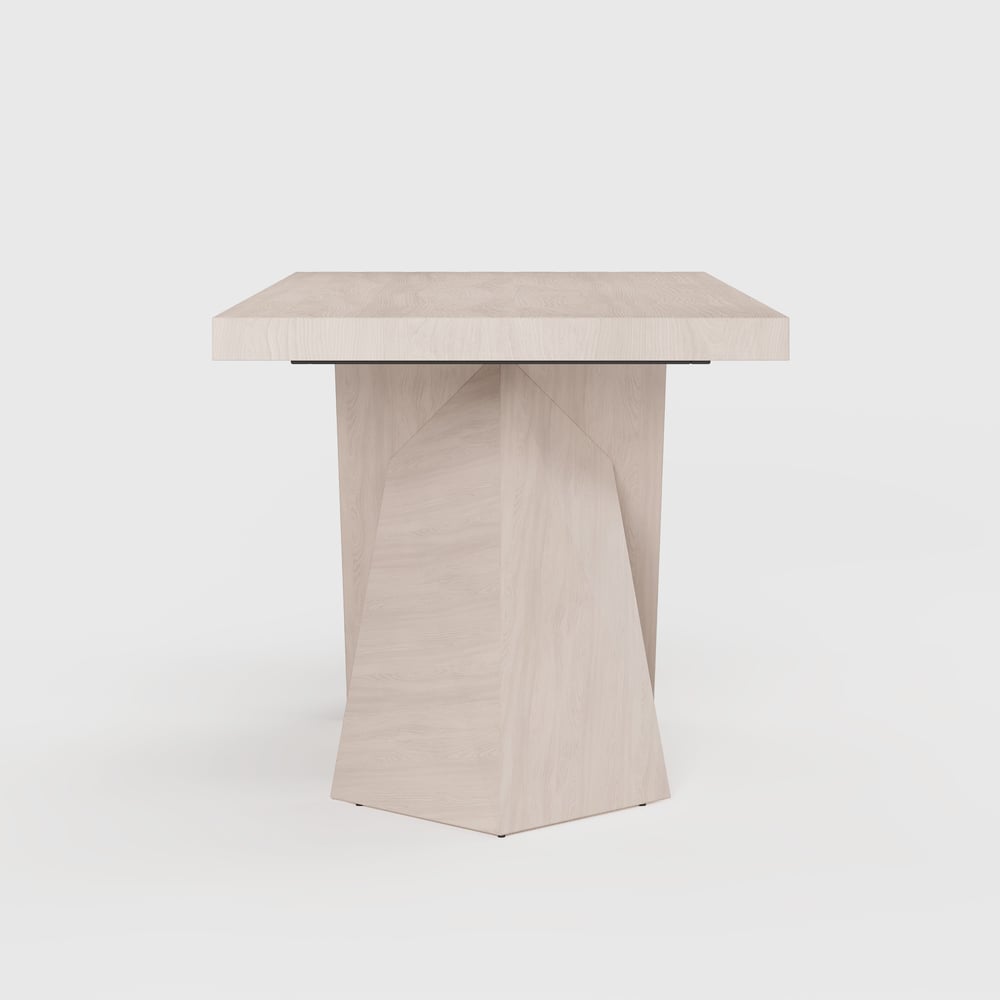 63"-79" Farmhouse Style Extendable Whitewash Dining Table Seats 4-6 People window image