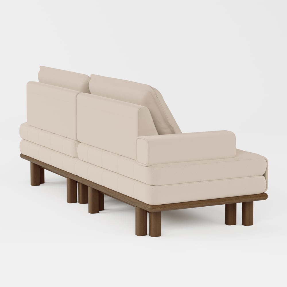 Futon convertible 3 places en cuir Performance Queen avec table d'appoint image de fenêtre