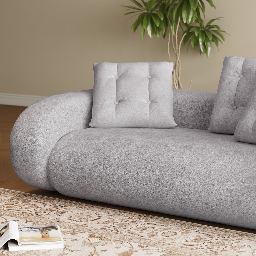 King 3-Seater Velvet Convertible Futon Sofa Bed window image