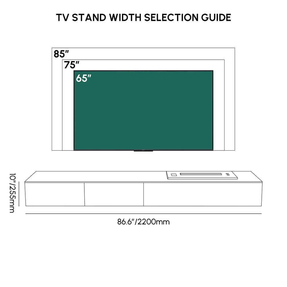 87" Sintered Stone Electric Fireplace Humidifier TV Stand weights dimensions image