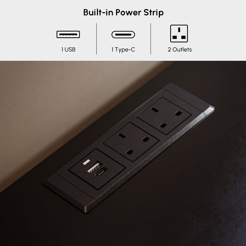 Krila 1200mm Modern Natural 6-Drawer Dresser with Charging Station window image