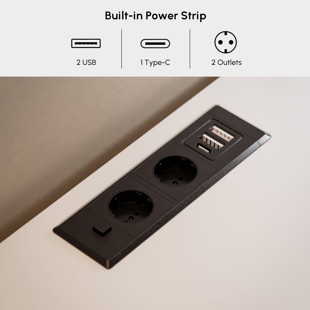 Commode naturelle moderne à 6 tiroirs Krila de 47 po avec borne de recharge image de fenêtre