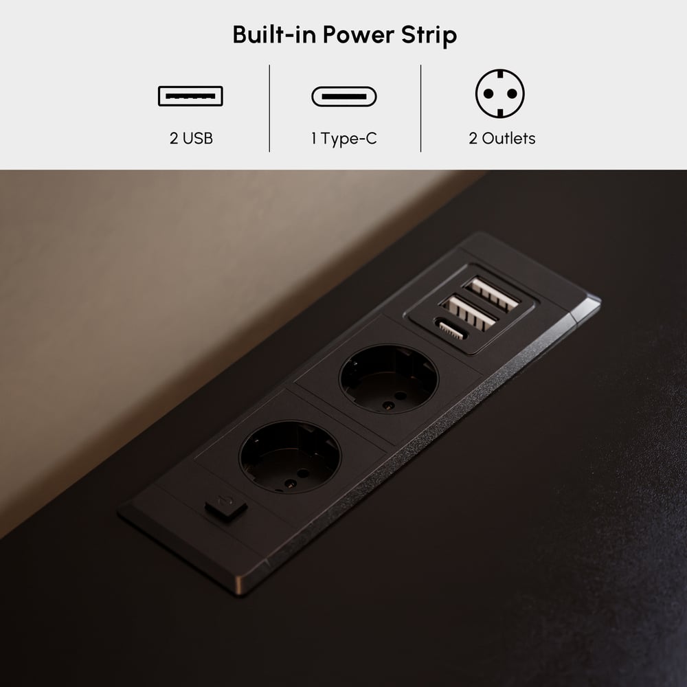 Krila 1200mm Modern Natural 6-Drawer Dresser with Charging Station window image