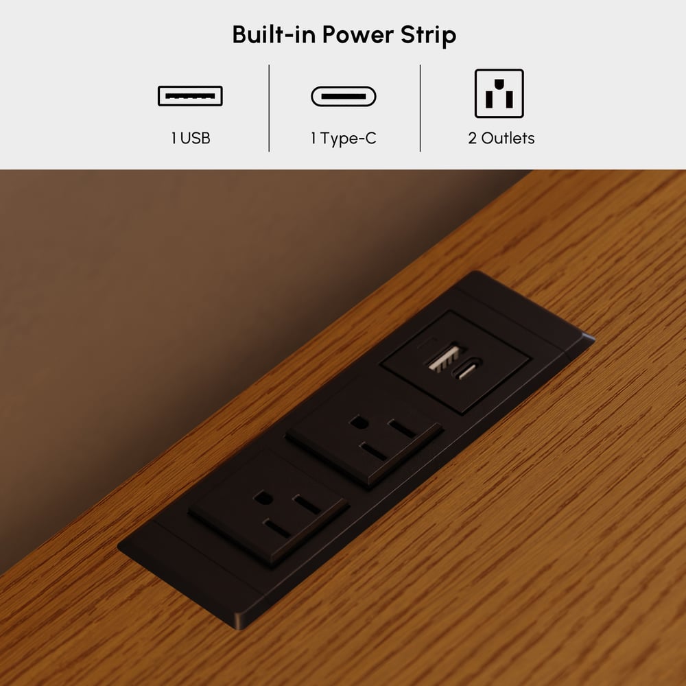 Krila 47" Modern Natural 6-Drawer Dresser with Charging Station window image