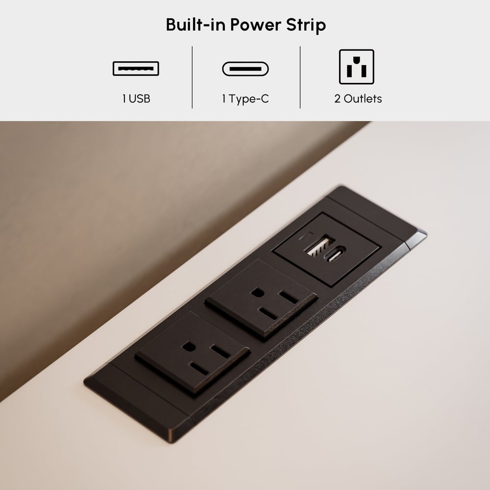 Krila 47" Modern Natural 6-Drawer Dresser with Charging Station window image