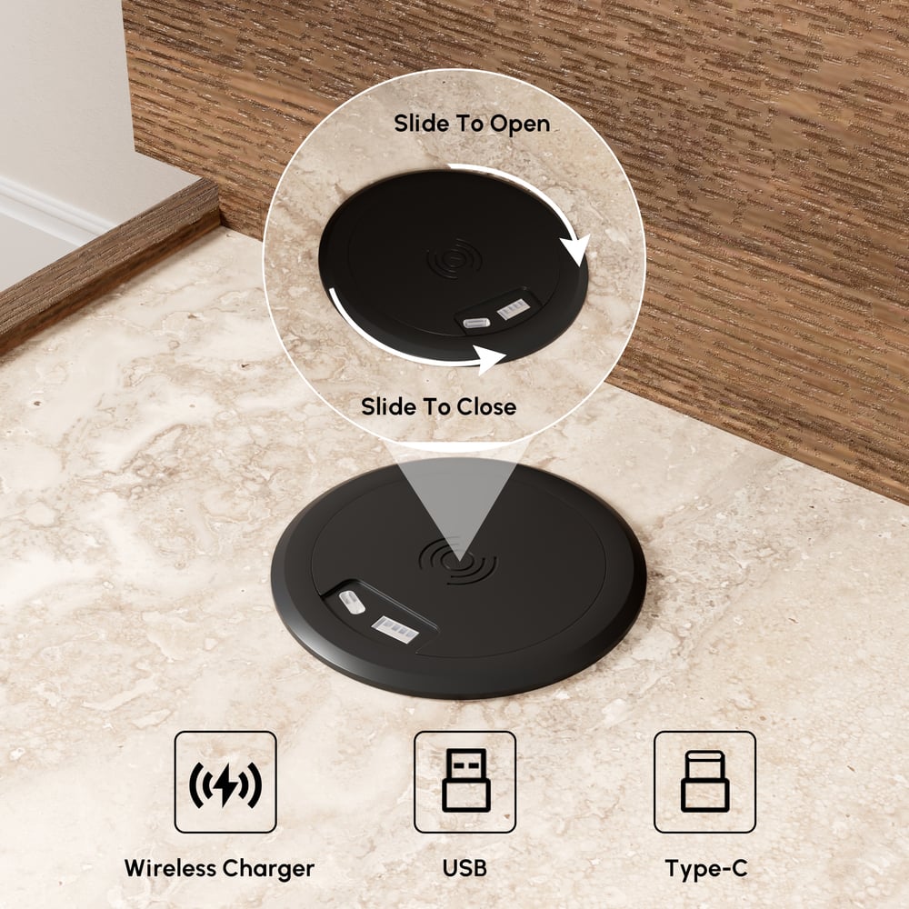 Smalle slimme bijzettafel van travertijnsteen met opbergruimte Vensterafbeelding