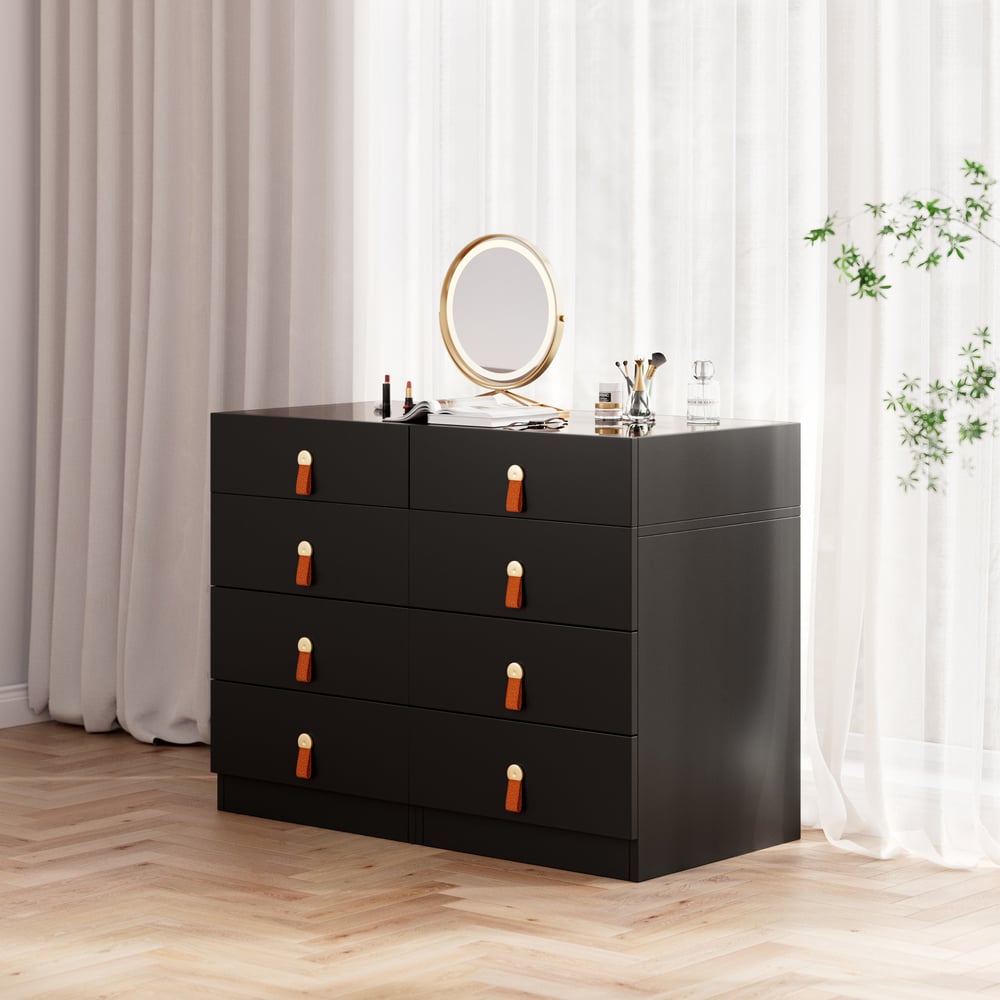 Chanor Modern Retractable Makeup Vanity Closet Island with Jewelry Storage window image