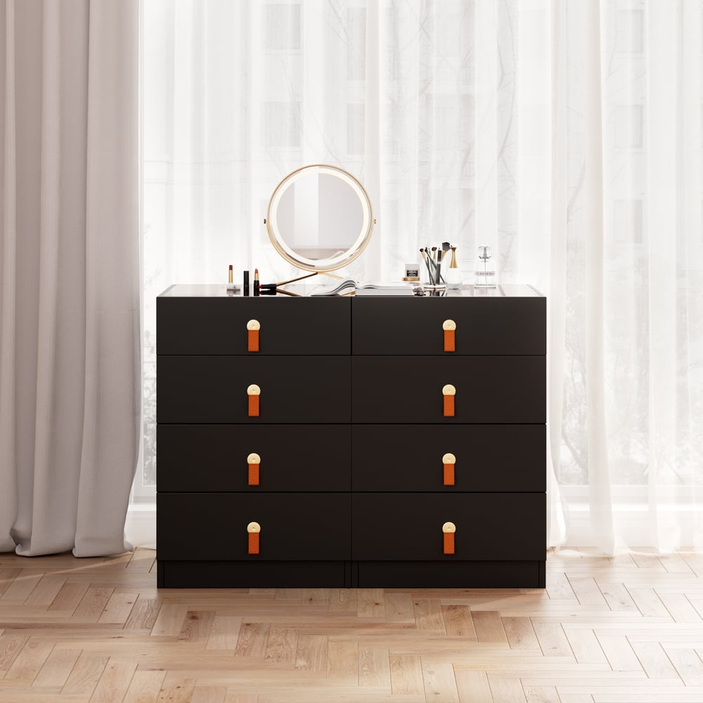 Chanor Modern Retractable Makeup Vanity Closet Island with Jewelry Storage window image