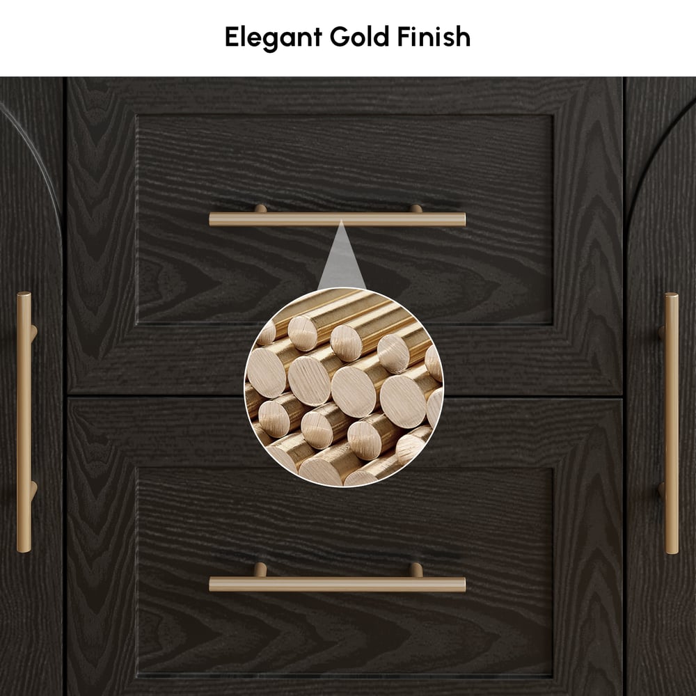 1070mm Arune Black Bathroom Vanity with Arched Glass Doors, Drawers and Light window image