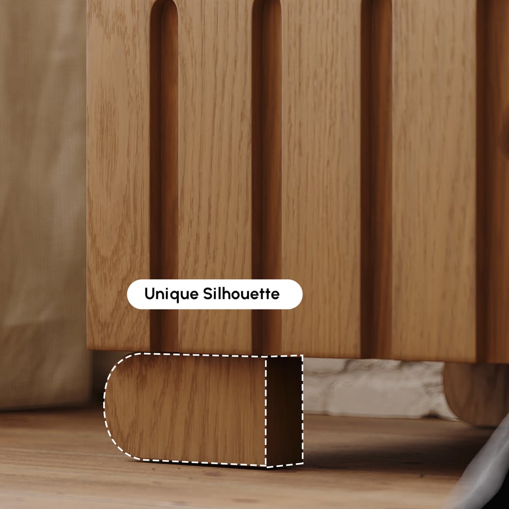 Modern Solid Wood King Upholstered Bed & 2 Drawer Ash Wood Nightstand Set window image