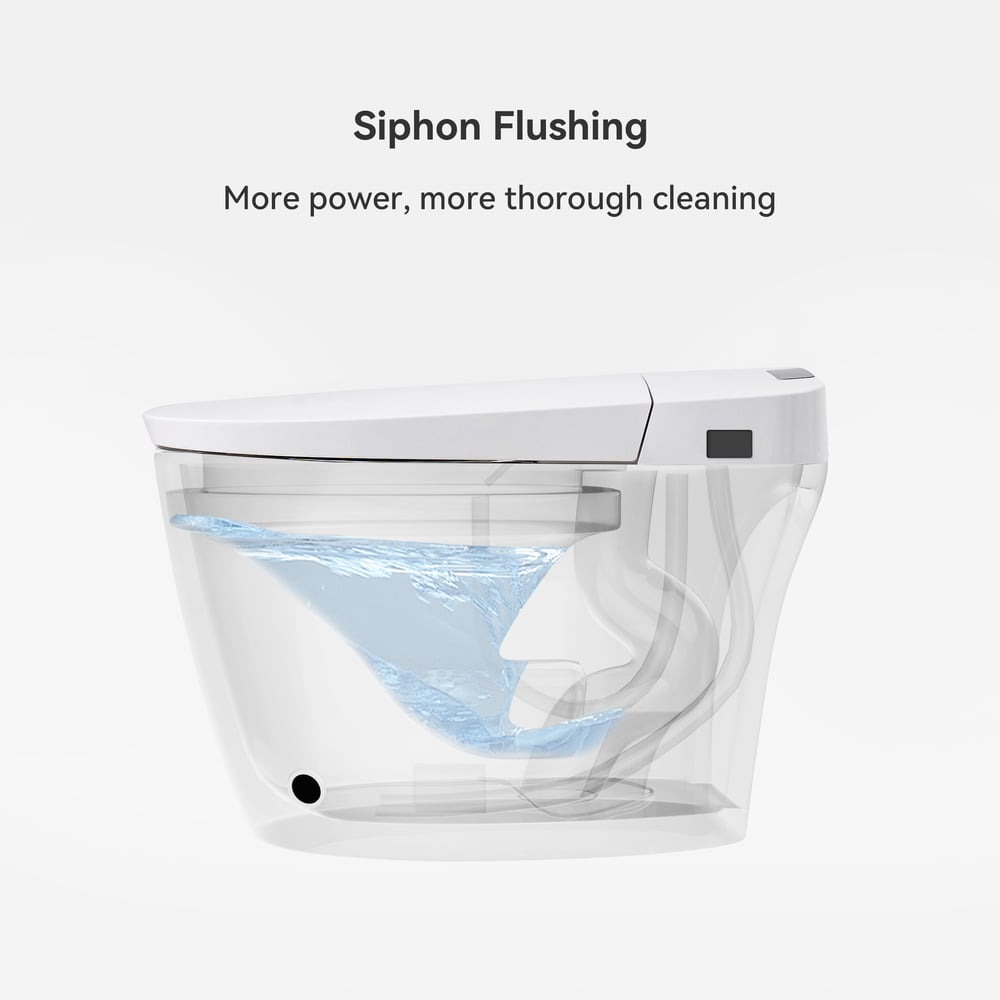 Hynova AX4 Smart Bidet Toilet with Foot Sensor Flushing 1.32 GPF window image