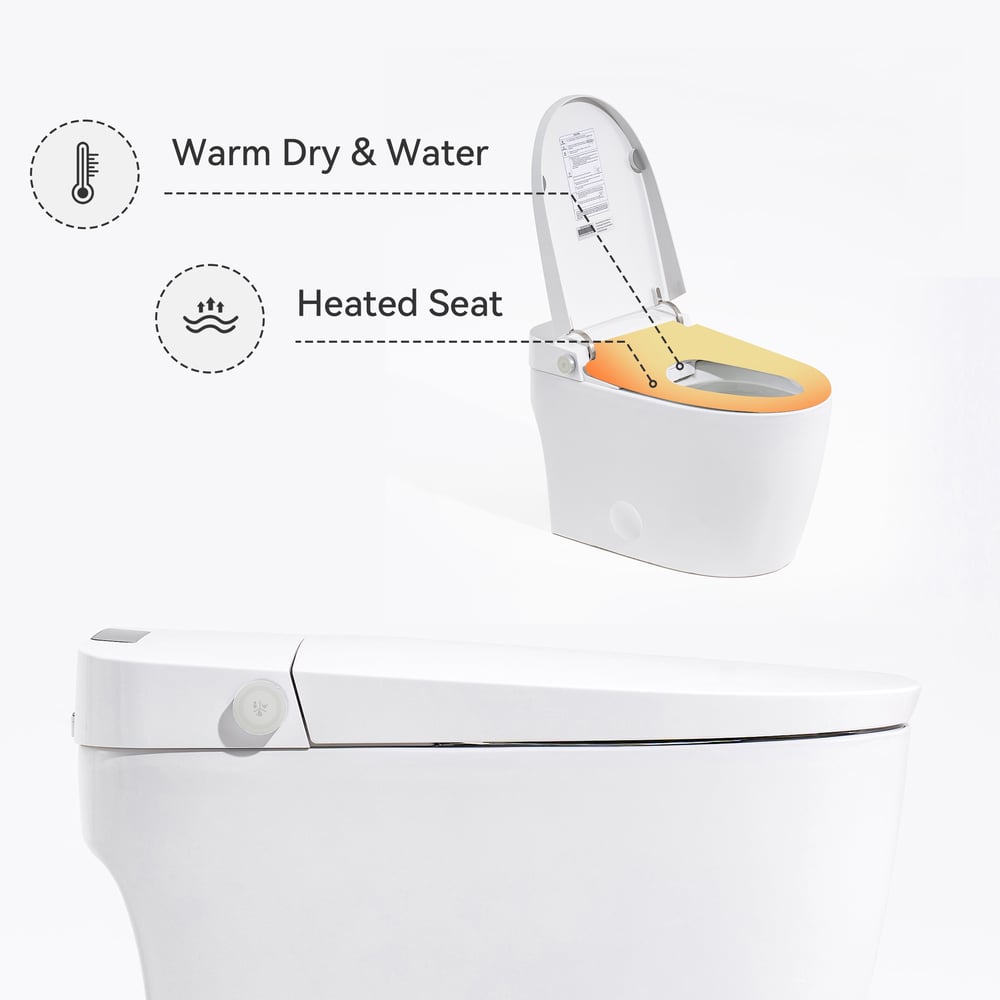 Hynova AX4 Smart Bidet Toilet with Foot Sensor Flushing 1.32 GPF window image