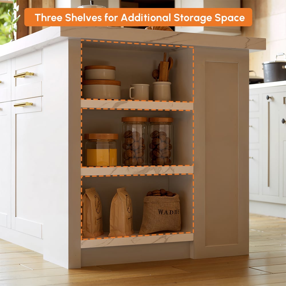 Grand îlot de cuisine blanc de 1830 mm avec armoire de cuisine moderne de rangement image de fenêtre