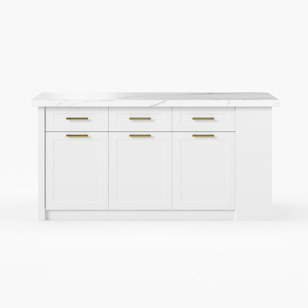 Grand îlot de cuisine blanc de 1830 mm avec armoire de cuisine moderne de rangement image de fenêtre