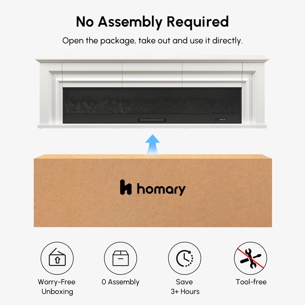 2000mm Electric Fireplace TV Stand with Remote Control window image