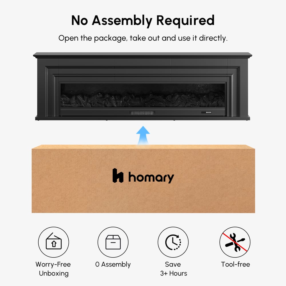 2000mm Electric Fireplace TV Stand with Remote Control window image