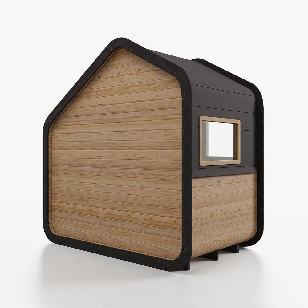 2-Person Outdoor Sauna with Electric Heater & LED Lights window image