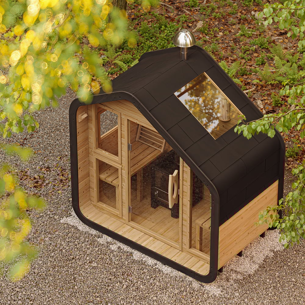 Customer Reviews for Outdoor Rustic Wooden Sauna with Front Porch Canopy for 2 Person