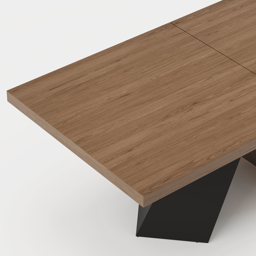 Farmhouse 200 - 240 cm Extendable Rectangular Walnut Dining Table, Seats 6–8 window image