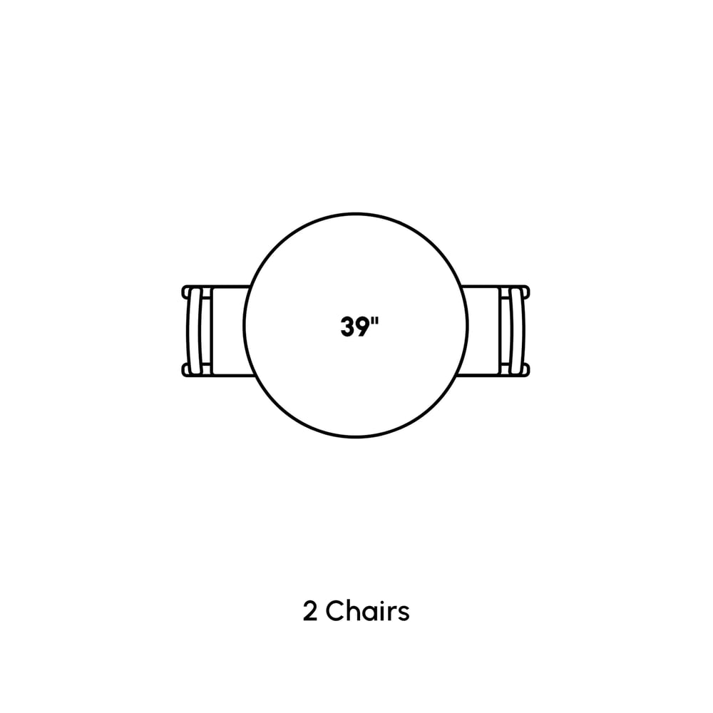 1000mm Sintered Stone Round Dining Table Set with Brushed Gold Base Seats 2 People window image
