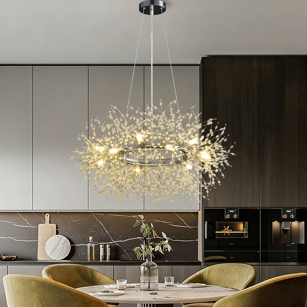 Customer Reviews for Mid Century Modern 12-Light Crystal Firework Sputnik Chandelier Pendant Ceiling Light