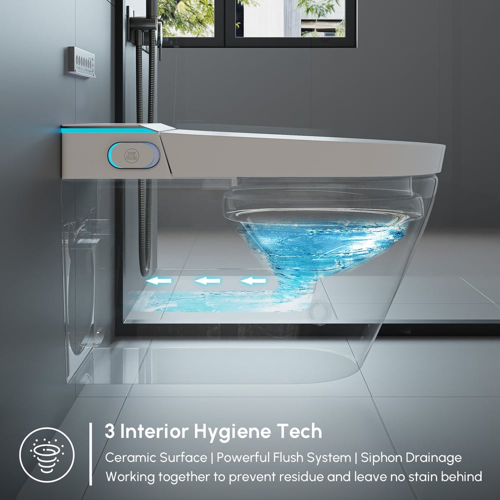 Airloo S1 Wall-mounted Shower Toilet with Full Function and Water Saving Efficiency window image
