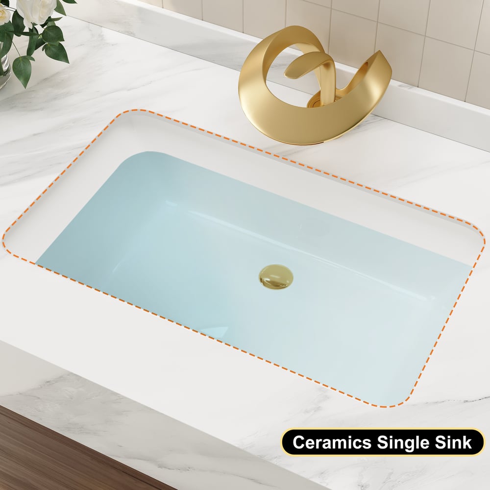 Ensemble de vanité de salle de bain moderne en noyer fritté de 990 mm image de fenêtre