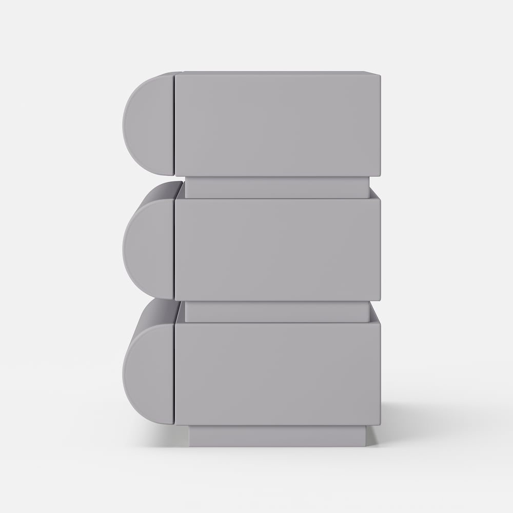 Humply Leather 3-Drawer Smart Nightstand window image