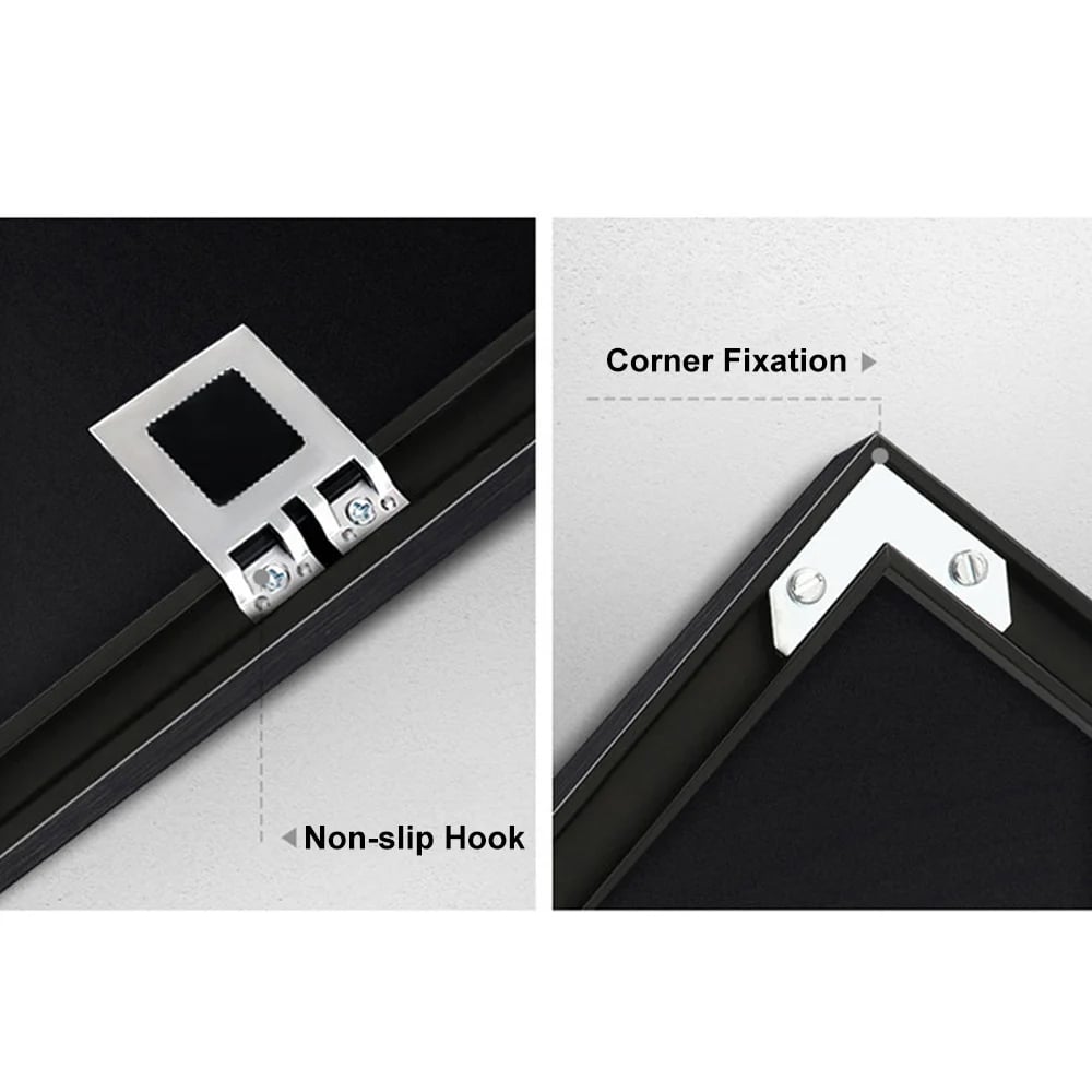 3Pcs Modern Geometric Wall Clock Decor Set Canvas Painting Wall Clocks with Gold Frame window image