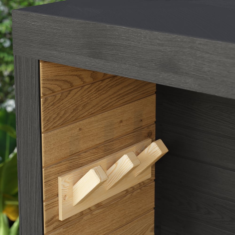 2-Person Electric Outdoor Sauna with Glass Door & LED window image