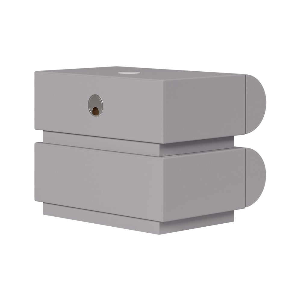 Humply Leather 2-Drawer Smart Nightstand Set of 2 window image