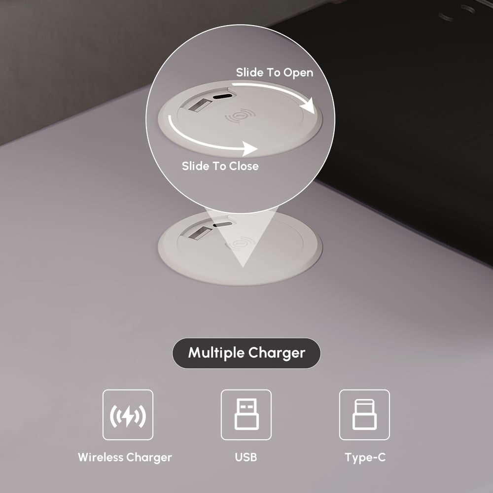 Humply Smart-Nachttisch aus Leder, schwimmend, mit Schublade Schaufensterbilder