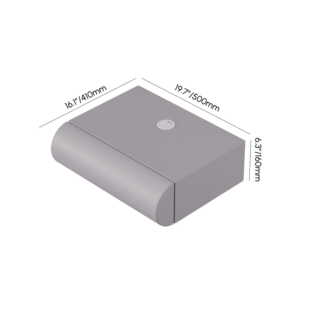 Humply Smart-Nachttisch aus Leder, schwimmend, mit Schublade Bild der Gewichte & Abmessungen