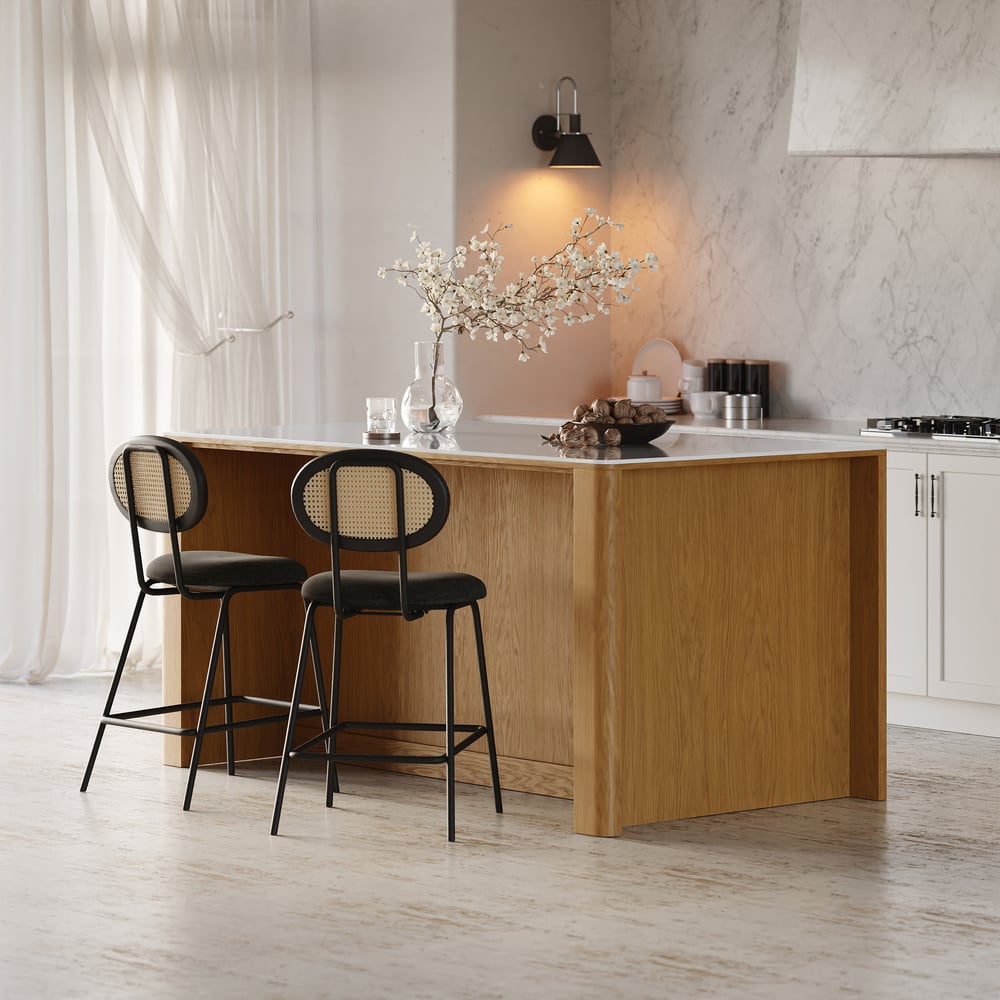 Questions and Answers for 72" Sintered Stone Top Solid Wood Kitchen Island with Storage