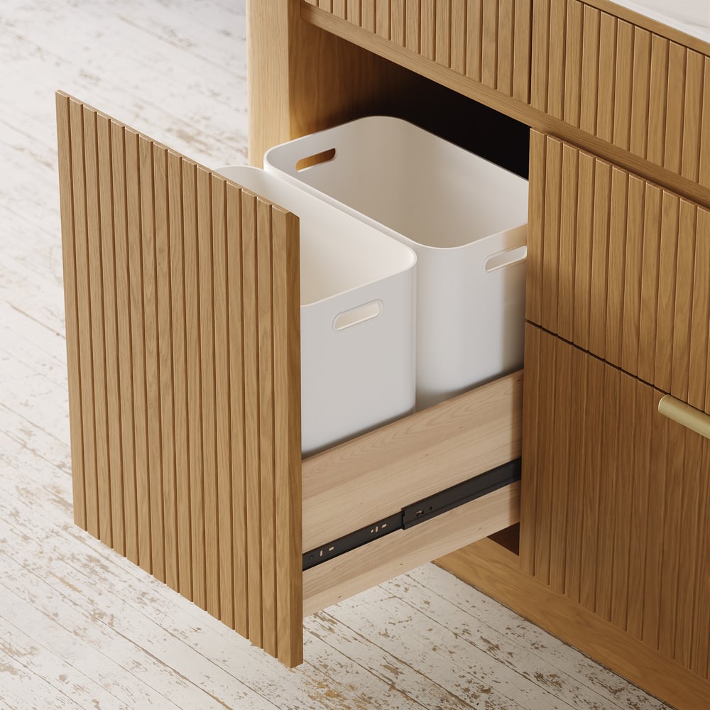 Îlot de cuisine en bois massif avec dessus en pierre frittée de 72 po avec rangement image de fenêtre