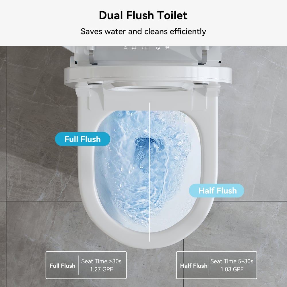 Glowin K4 Smart Toilet with Heated Seat & Remote Control White, ADA-Compliant window image