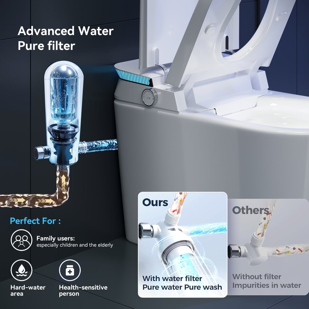 Glowin K4 Smart Toilet with Heated Seat & Remote Control White, ADA-Compliant window image