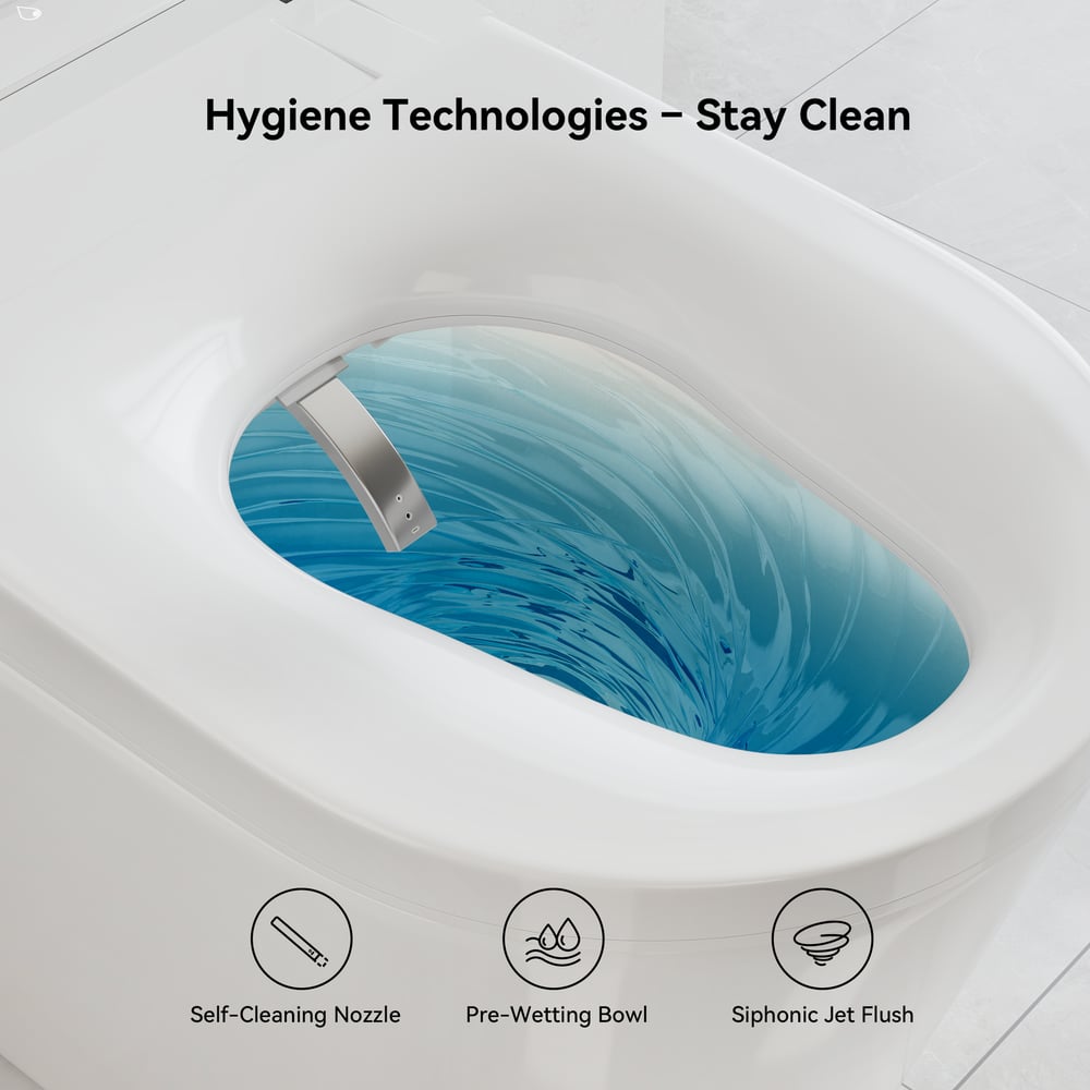 Glowin K4 Smart Toilet with Heated Seat & Remote Control White, ADA-Compliant window image