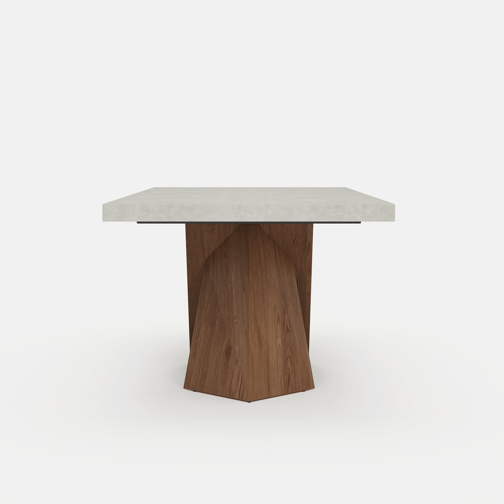 Dining Set 79"-94" Extendable Gray Table with 8 Chairs window image