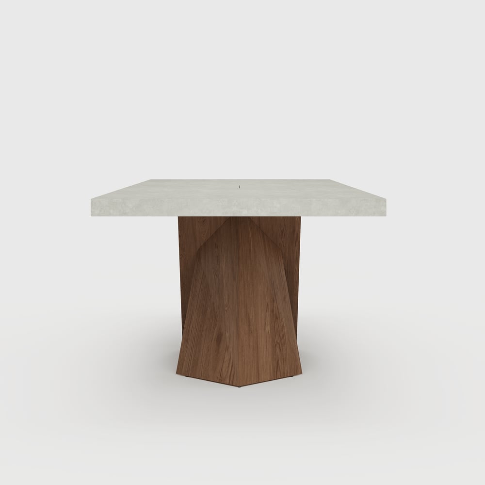 Dining Set 79"-94" Extendable Gray Table with 6 Chairs window image